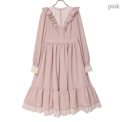MelodyレースVヨークフリルワンピース
