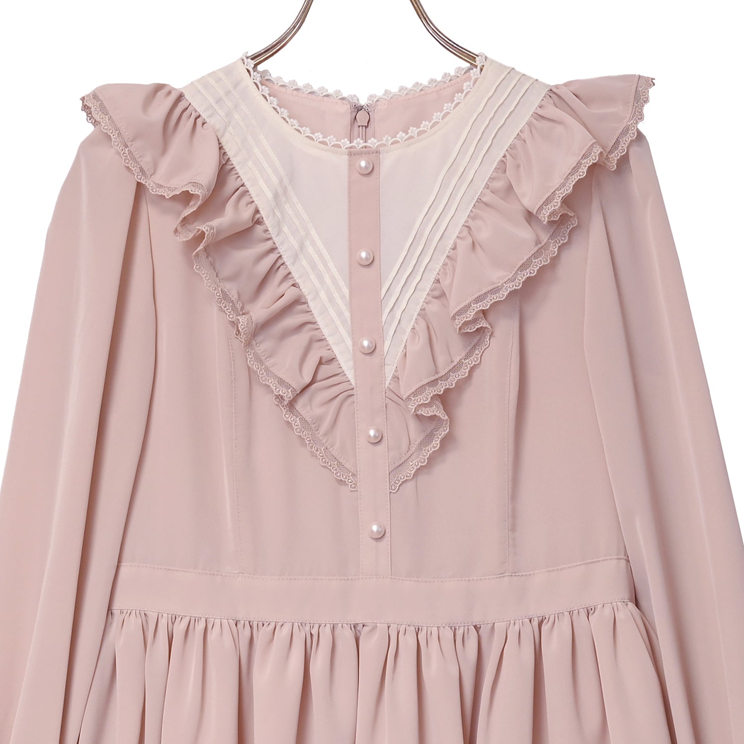 MelodyレースVヨークフリルワンピース-Melody BasKet(メロディー