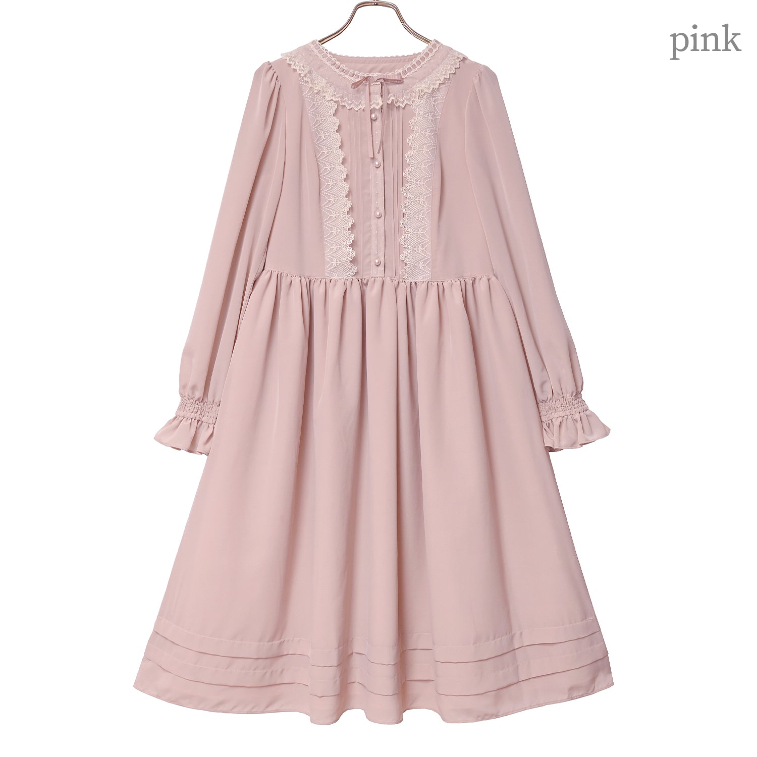 フロントレースフェミニンワンピース-Melody BasKet(メロディー