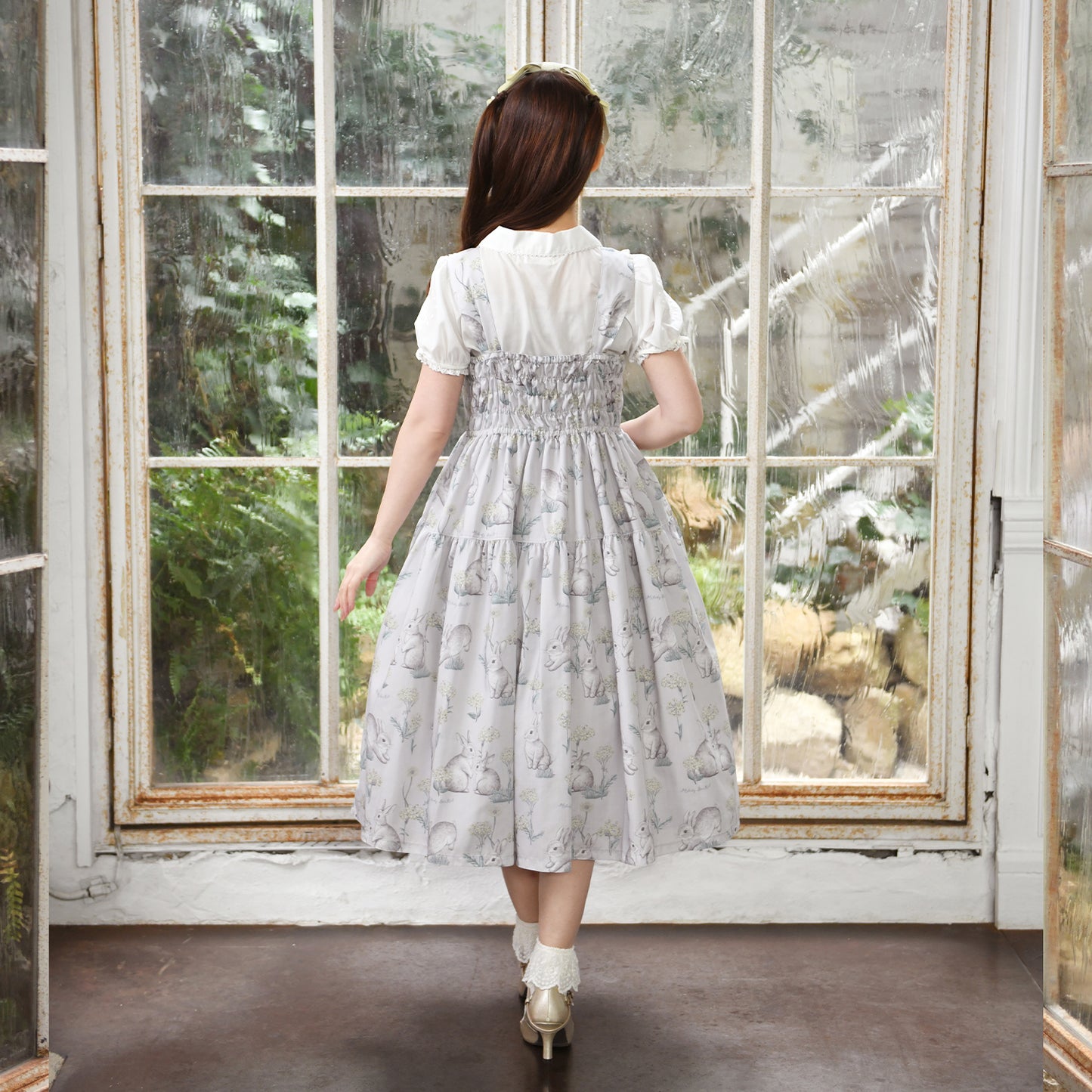 Botanical Rabbit jumper dress