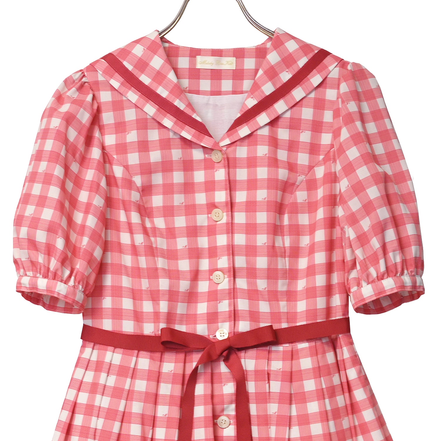Melody Gingham checkセーラーワンピース-Melody BasKet(メロディ