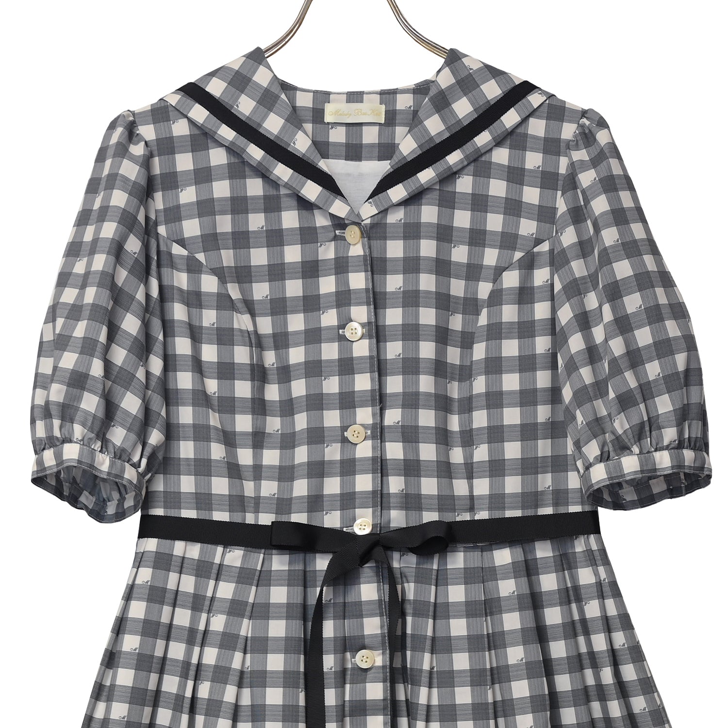 Melody Gingham checkセーラーワンピース-Melody BasKet(メロディ