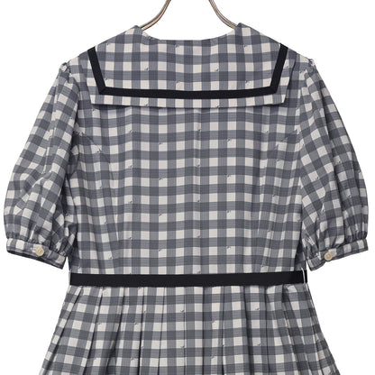 Melody Gingham checkセーラーワンピース