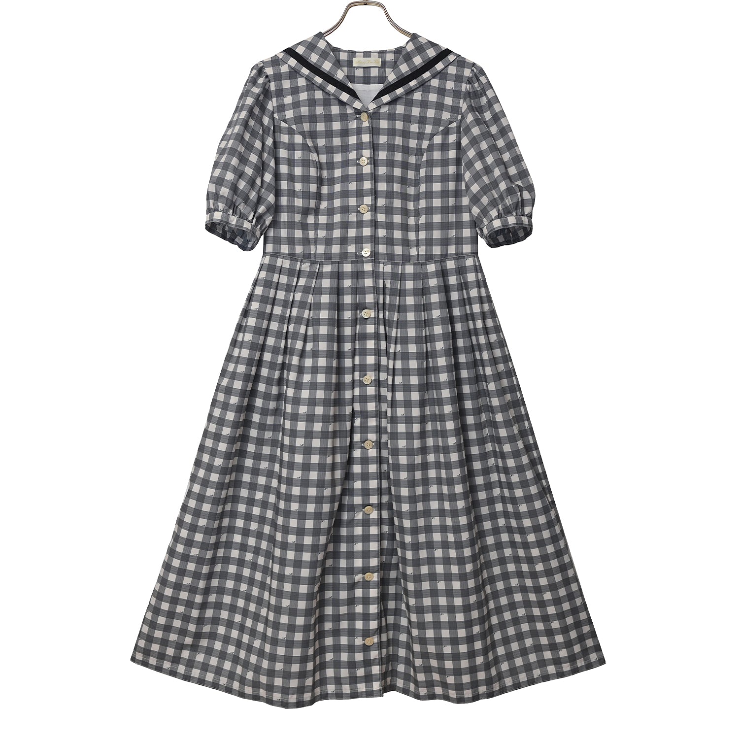 Melody Gingham checkセーラーワンピース-Melody BasKet(メロディ