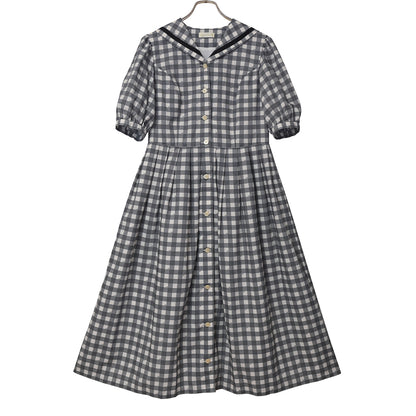 Melody Gingham checkセーラーワンピース