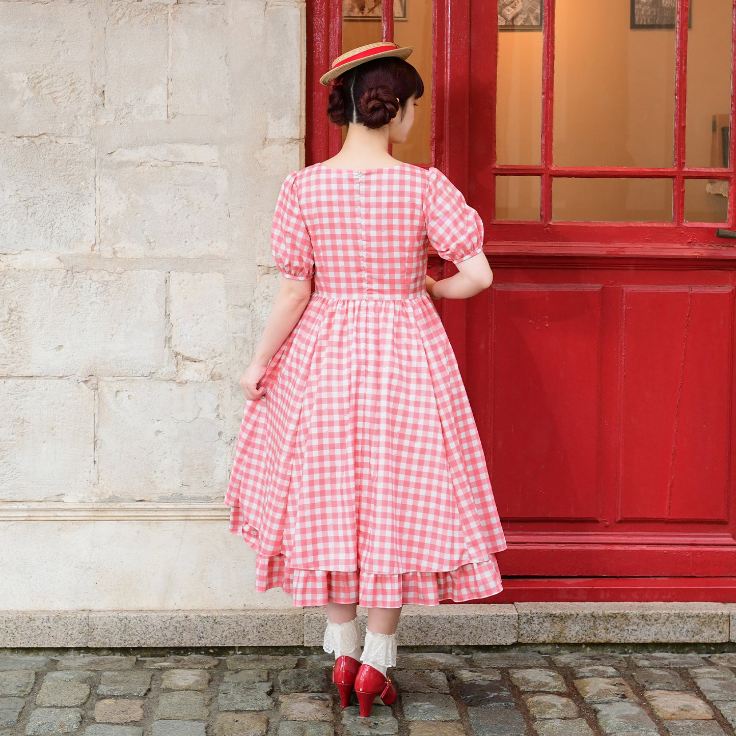 Melody Gingham checkリボンワンピース