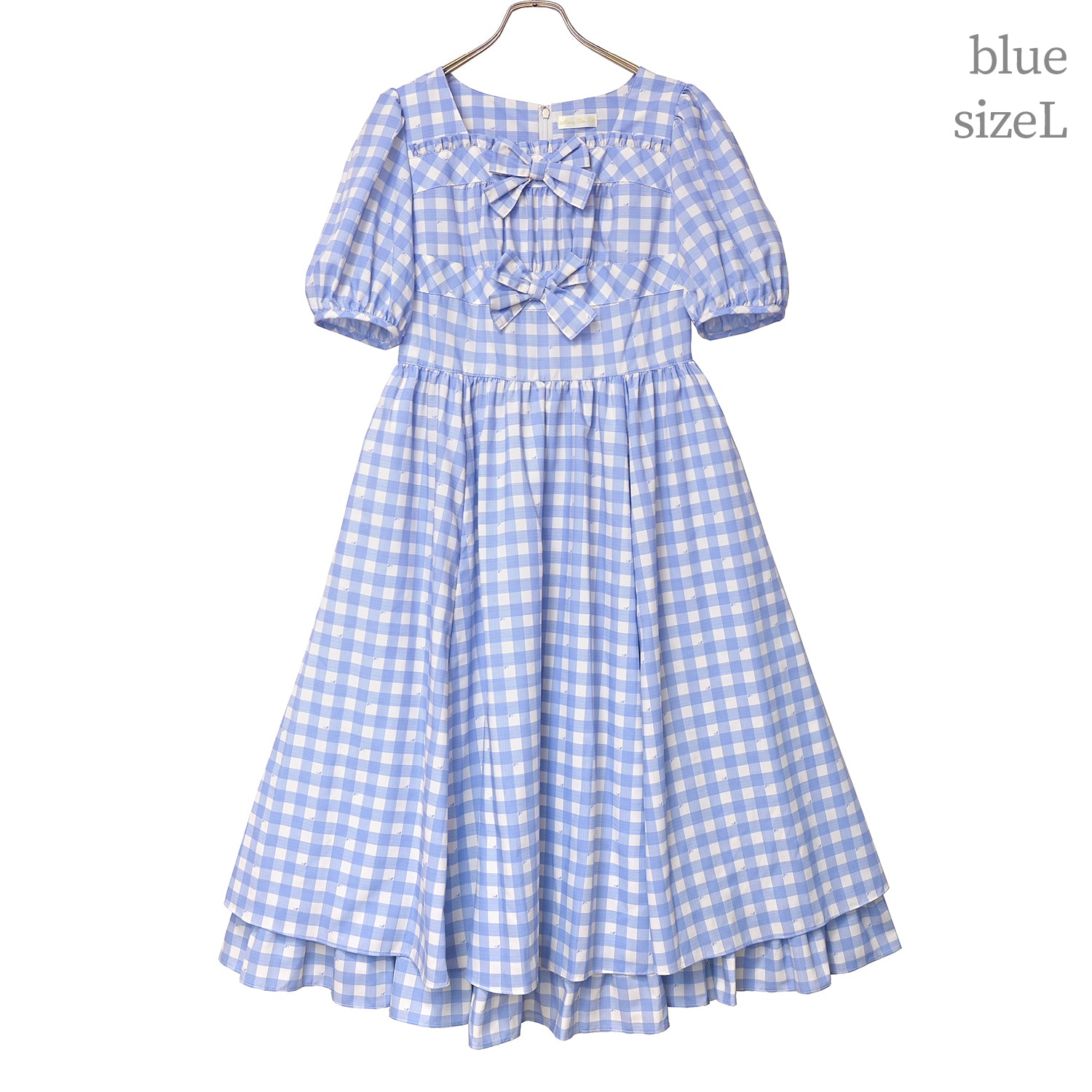 Melody Gingham checkリボンワンピース-Melody BasKet(メロディ