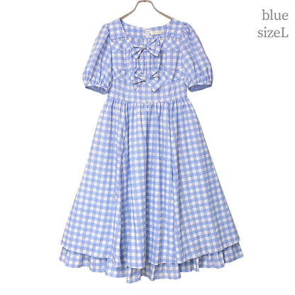 Melody Gingham checkリボンワンピース