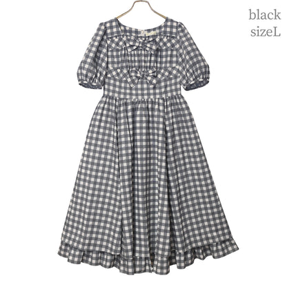 Melody Gingham checkリボンワンピース