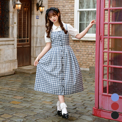 Melody Gingham checkジャンパースカート