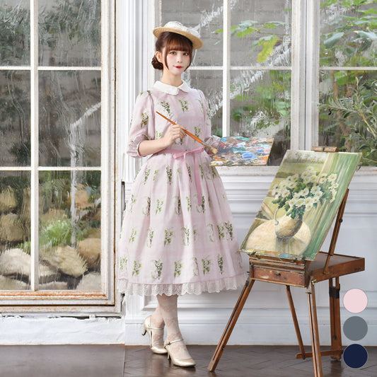 鈴蘭レースのワンピース