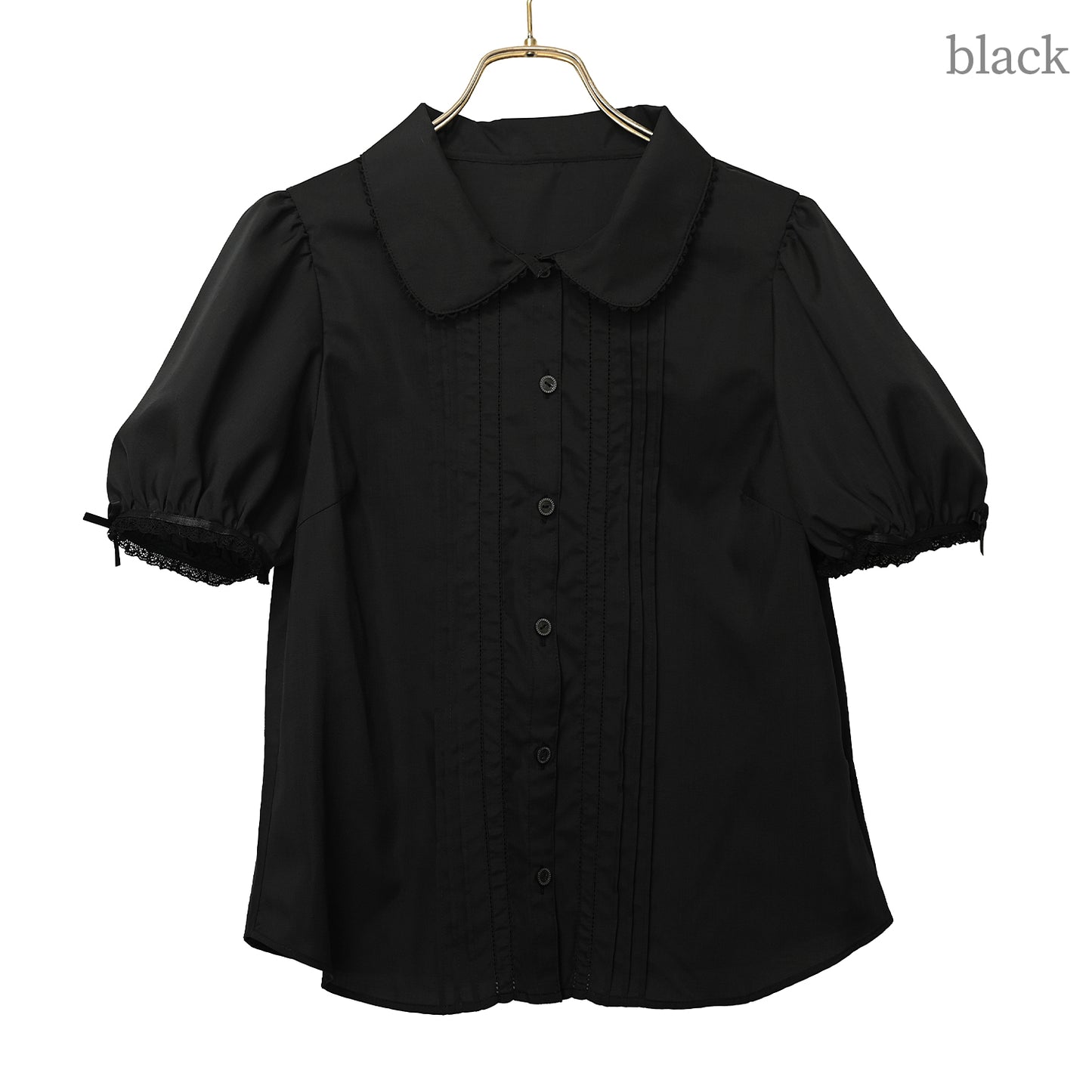 ラウンドカラーピンタックブラウス