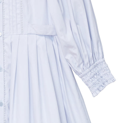Lace collar voluminous sleeve dress
