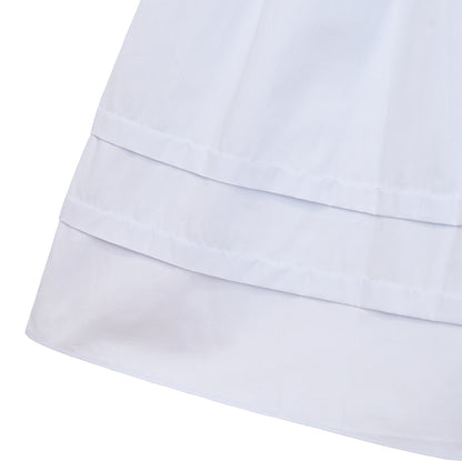 Lace collar voluminous sleeve dress