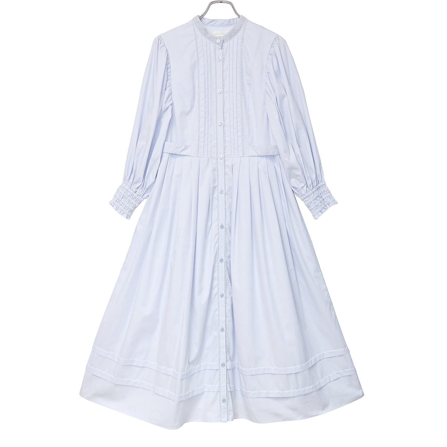 Lace collar voluminous sleeve dress