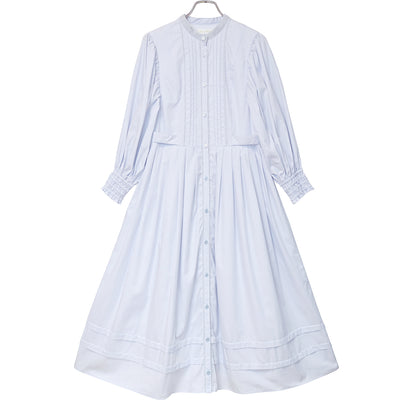 Lace collar voluminous sleeve dress