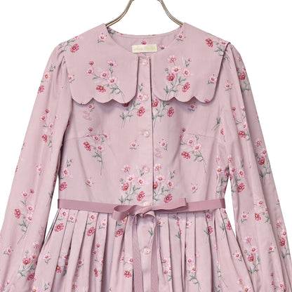 Natural cosmos Scalloped sailor collar dress