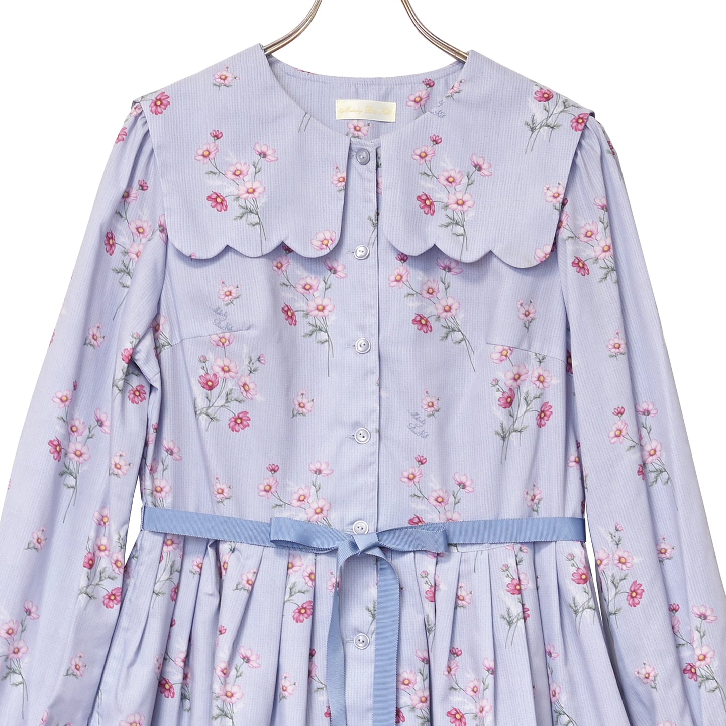 Natural cosmos Scalloped sailor collar dress
