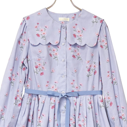 Natural cosmos Scalloped sailor collar dress