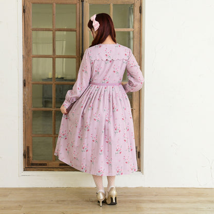 Natural cosmos Scalloped sailor collar dress
