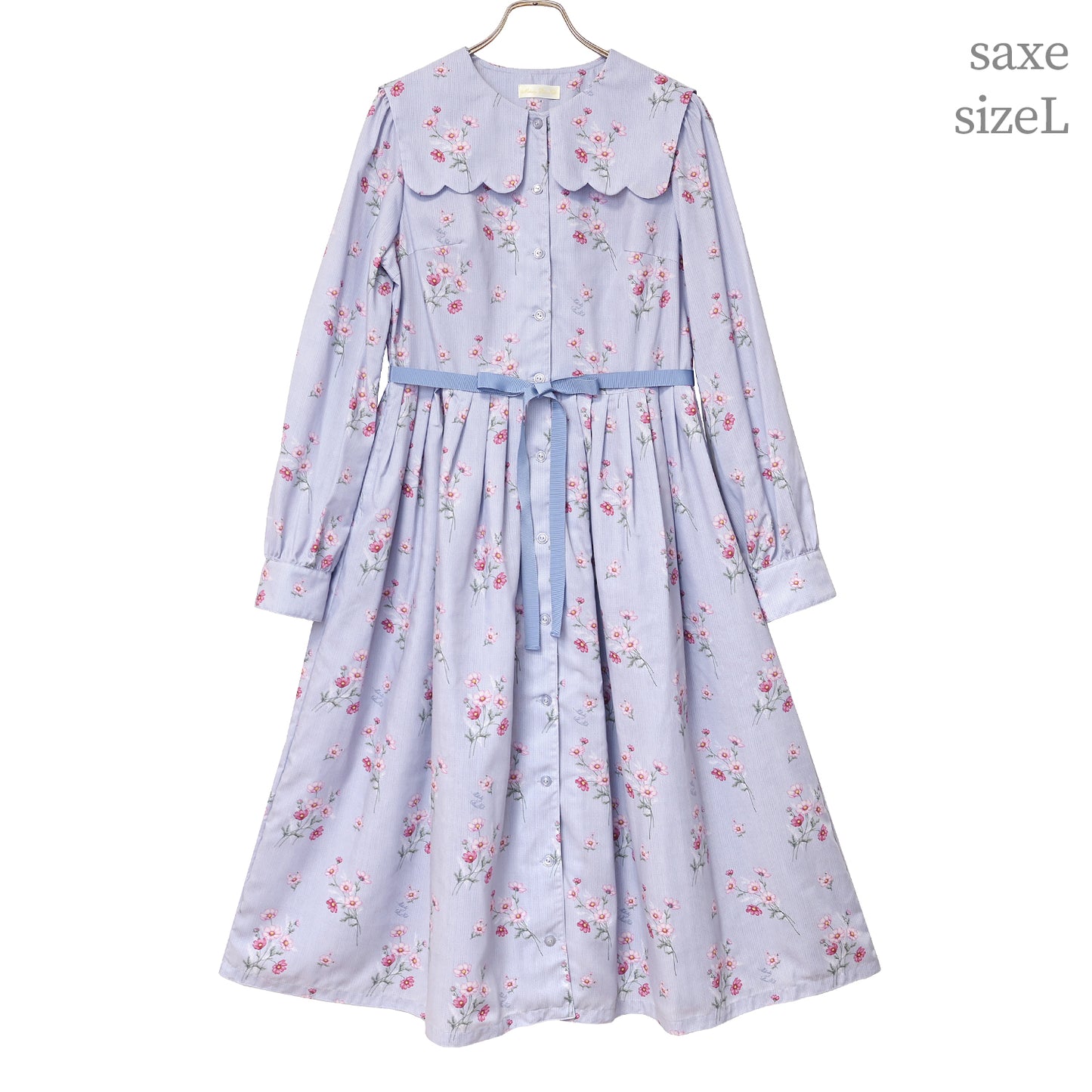 Natural cosmos Scalloped sailor collar dress