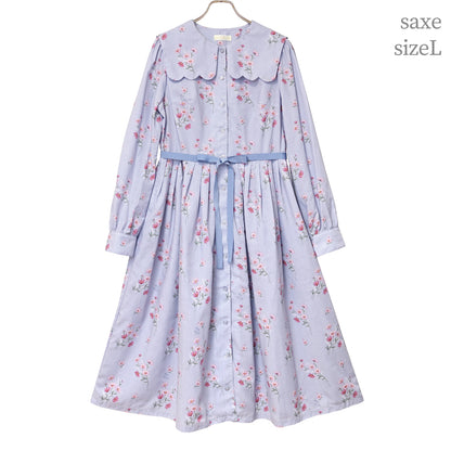 Natural cosmos Scalloped sailor collar dress