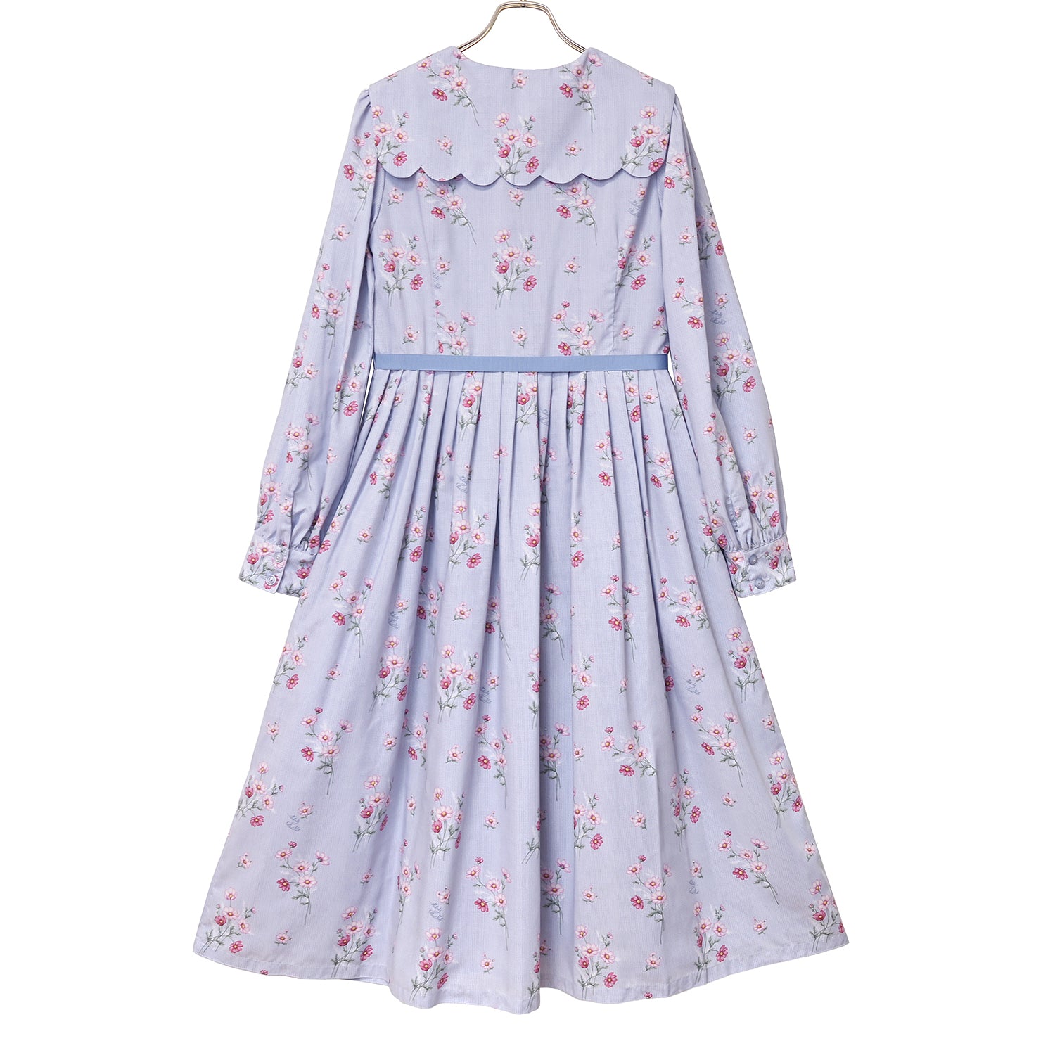 Melody BasKet♡セーラーカラーコート♡サンプル品 Natural cosmosスカラップセーラーカラーワンピース-Melody BasKet