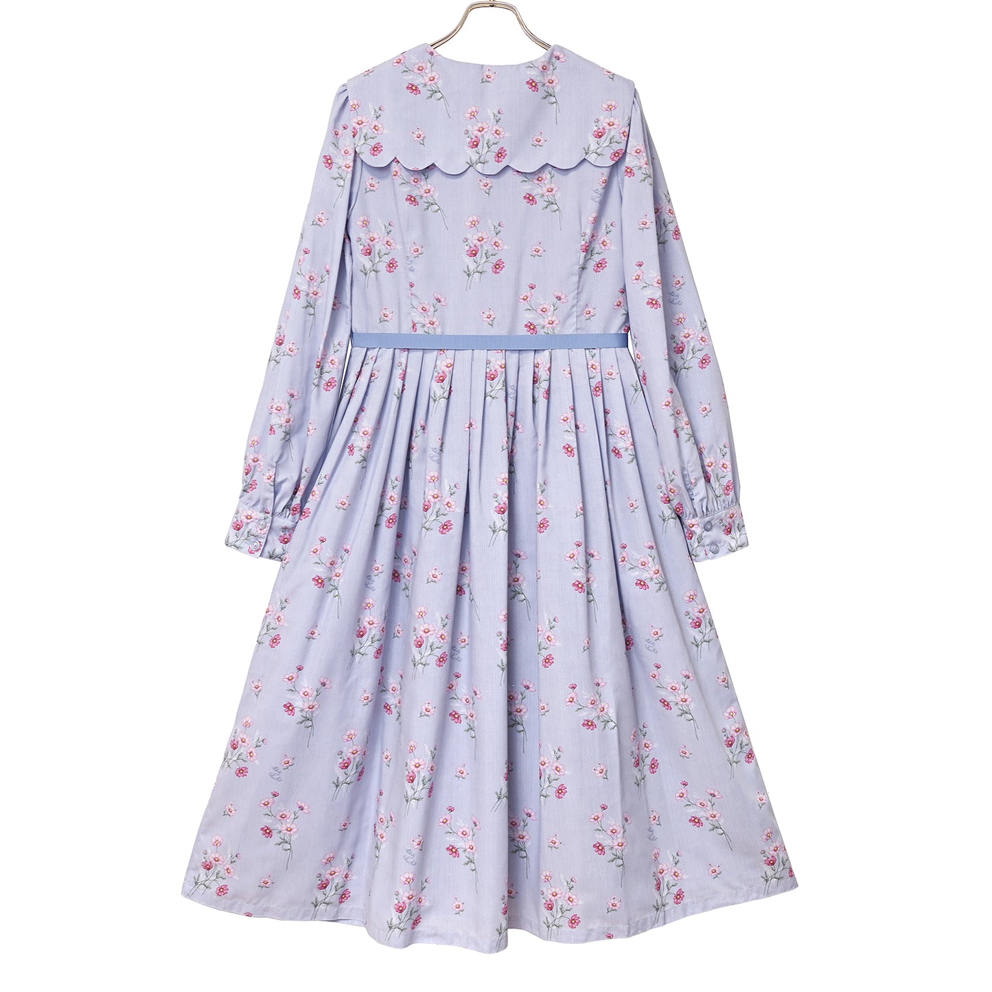 Natural cosmos Scalloped sailor collar dress