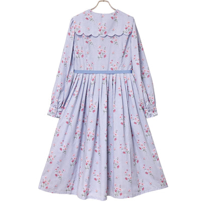 Natural cosmos Scalloped sailor collar dress