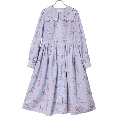 Natural cosmos Scalloped sailor collar dress