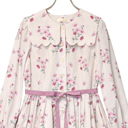 Natural cosmos Scalloped sailor collar dress
