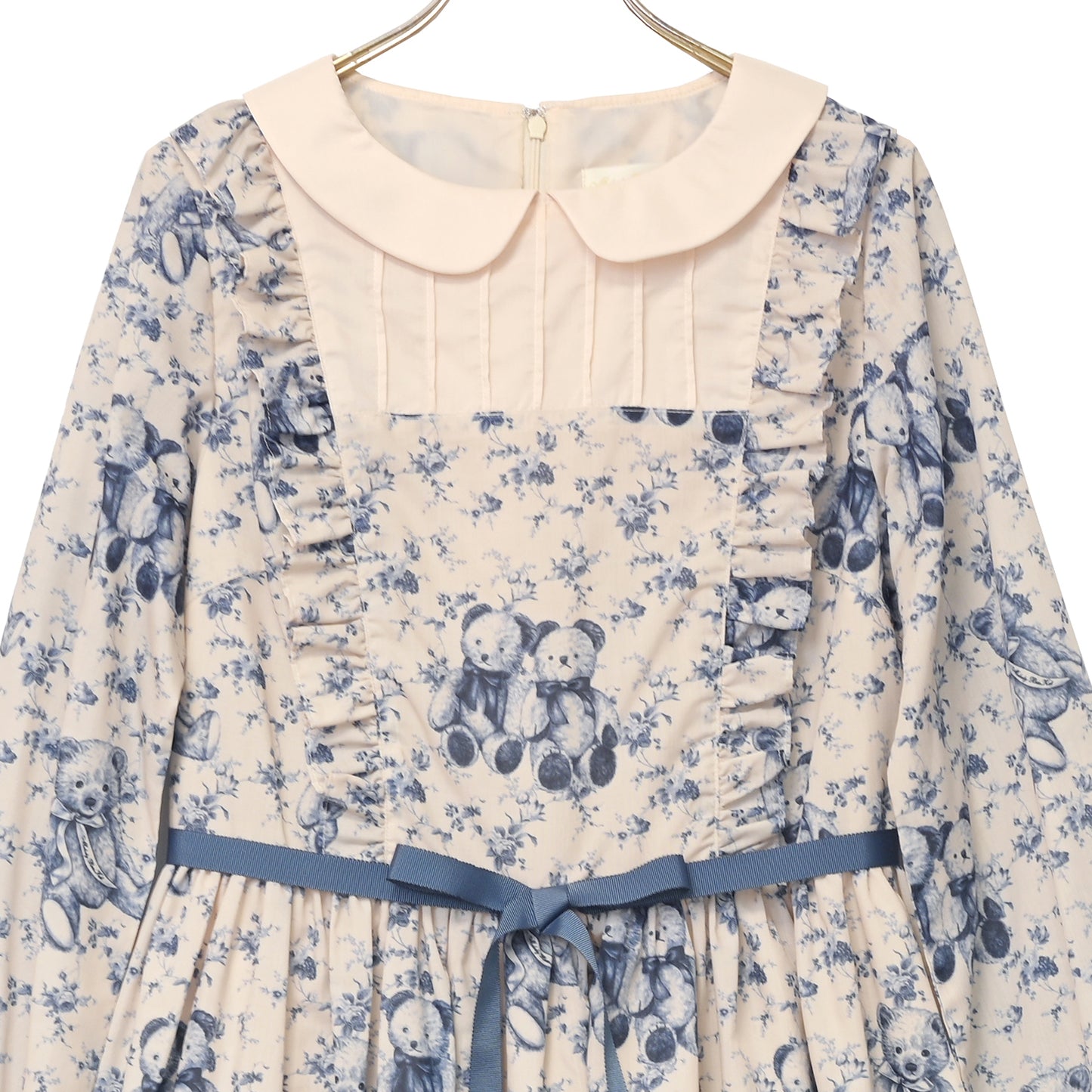 Vintage bear round collar dress