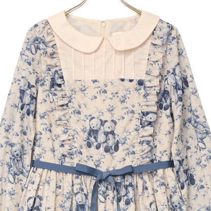 Vintage bear round collar dress