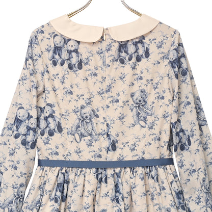 Vintage bear round collar dress
