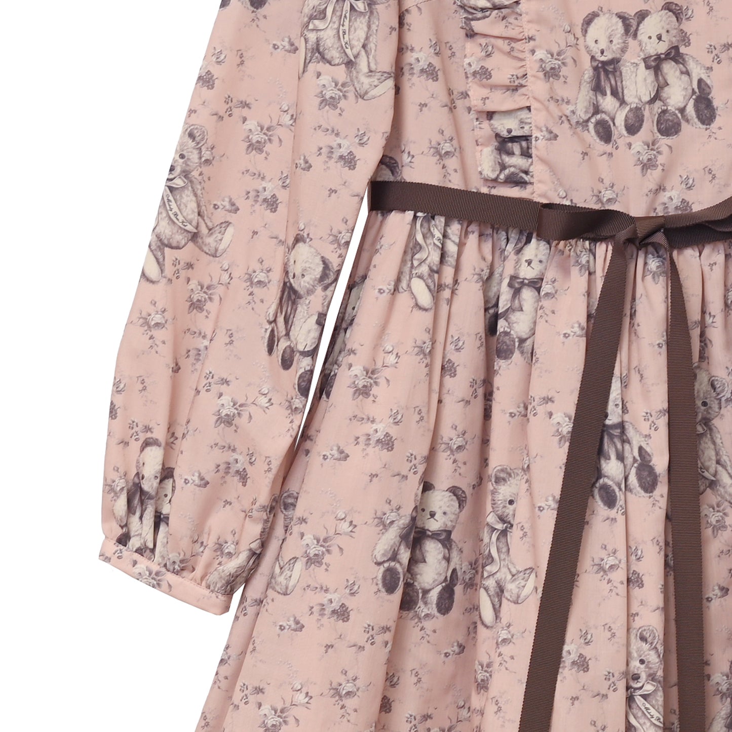 Vintage bear round collar dress