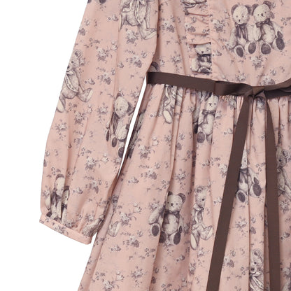 Vintage bear round collar dress