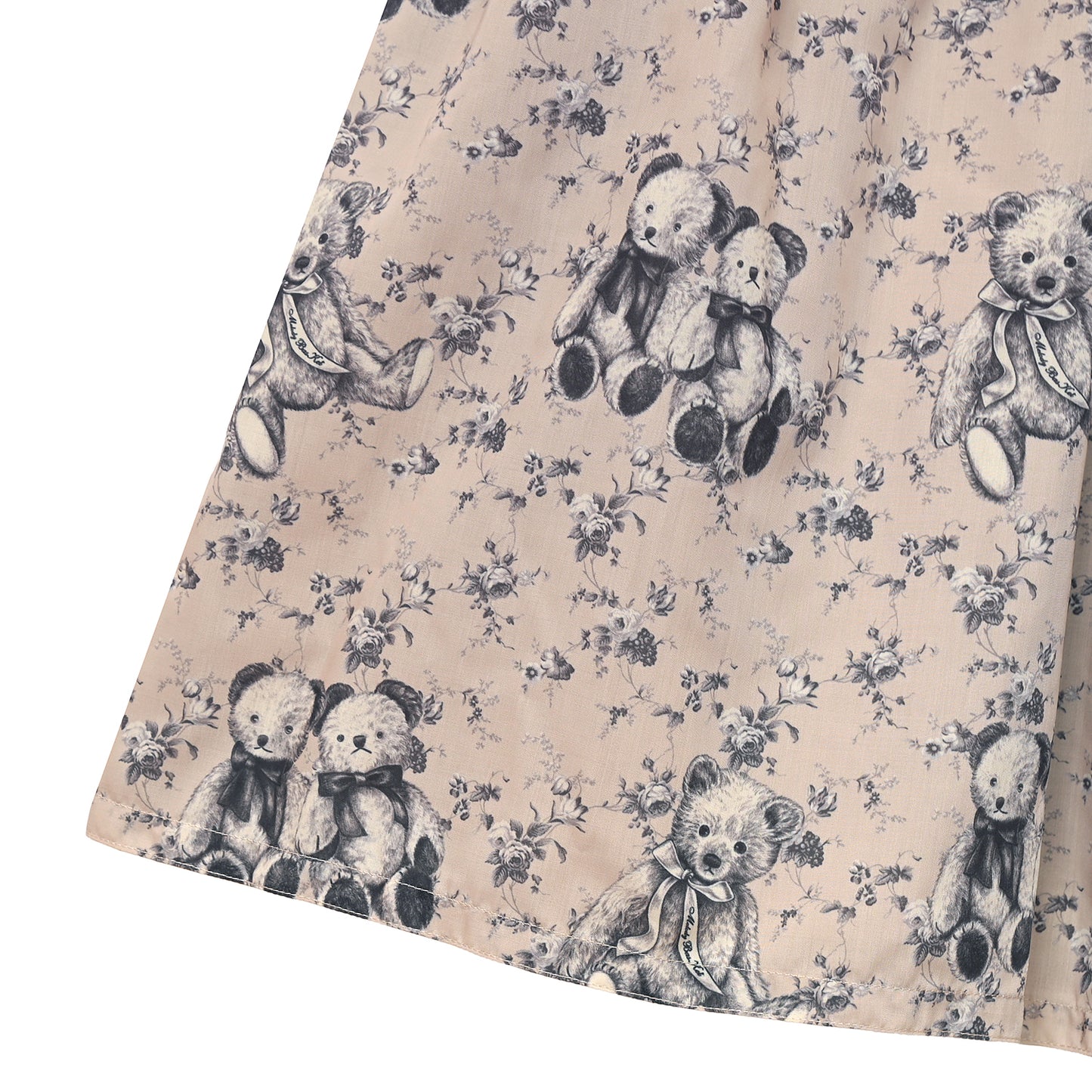 Vintage bear round collar dress