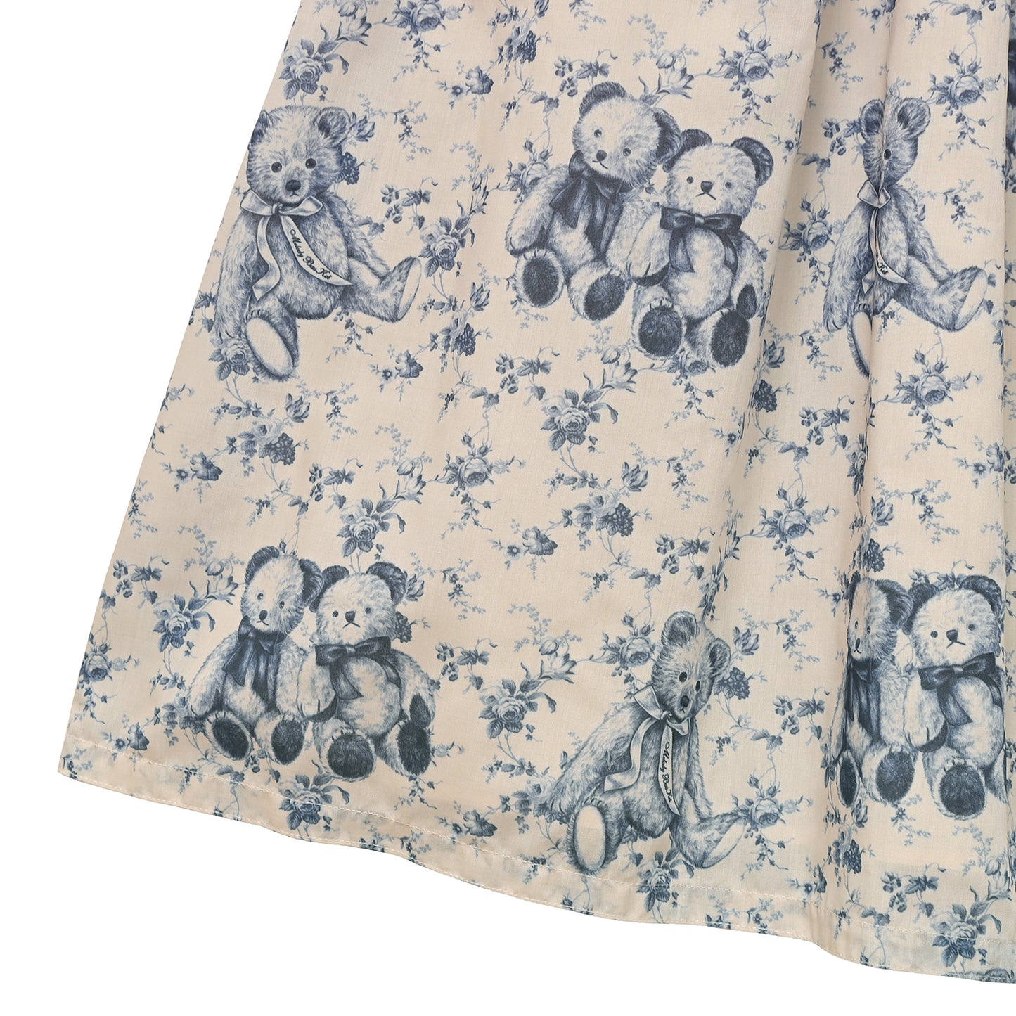 Vintage bear round collar dress