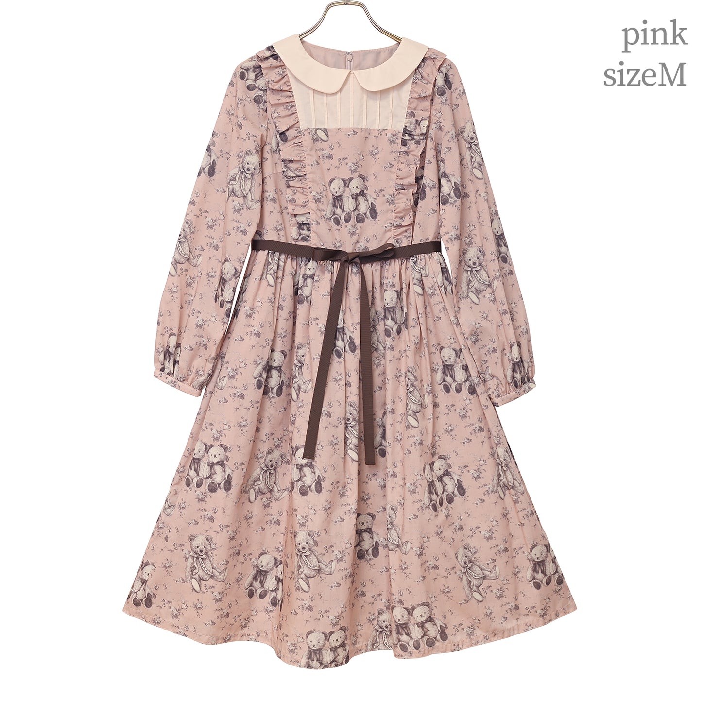 Vintage bear round collar dress
