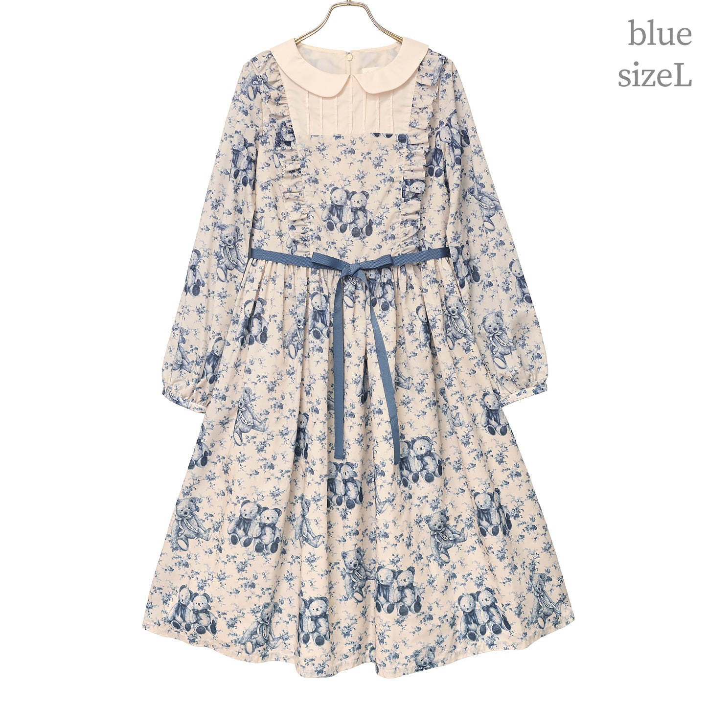 Vintage bear round collar dress
