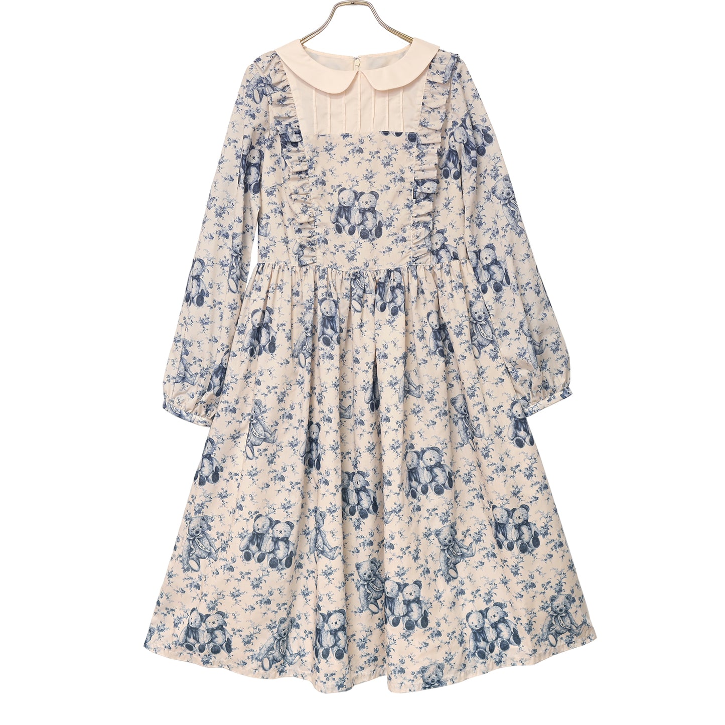 Vintage bear round collar dress