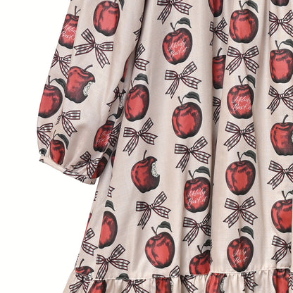 Apple and Ribbon A-line dress
