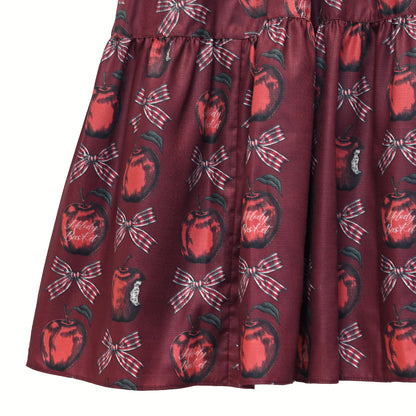 Apple and Ribbon A-line dress