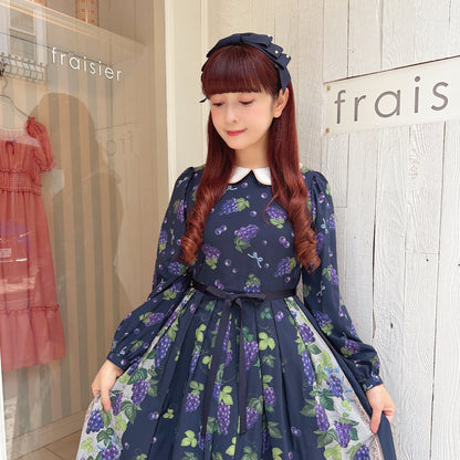 Grape scarfワンピース