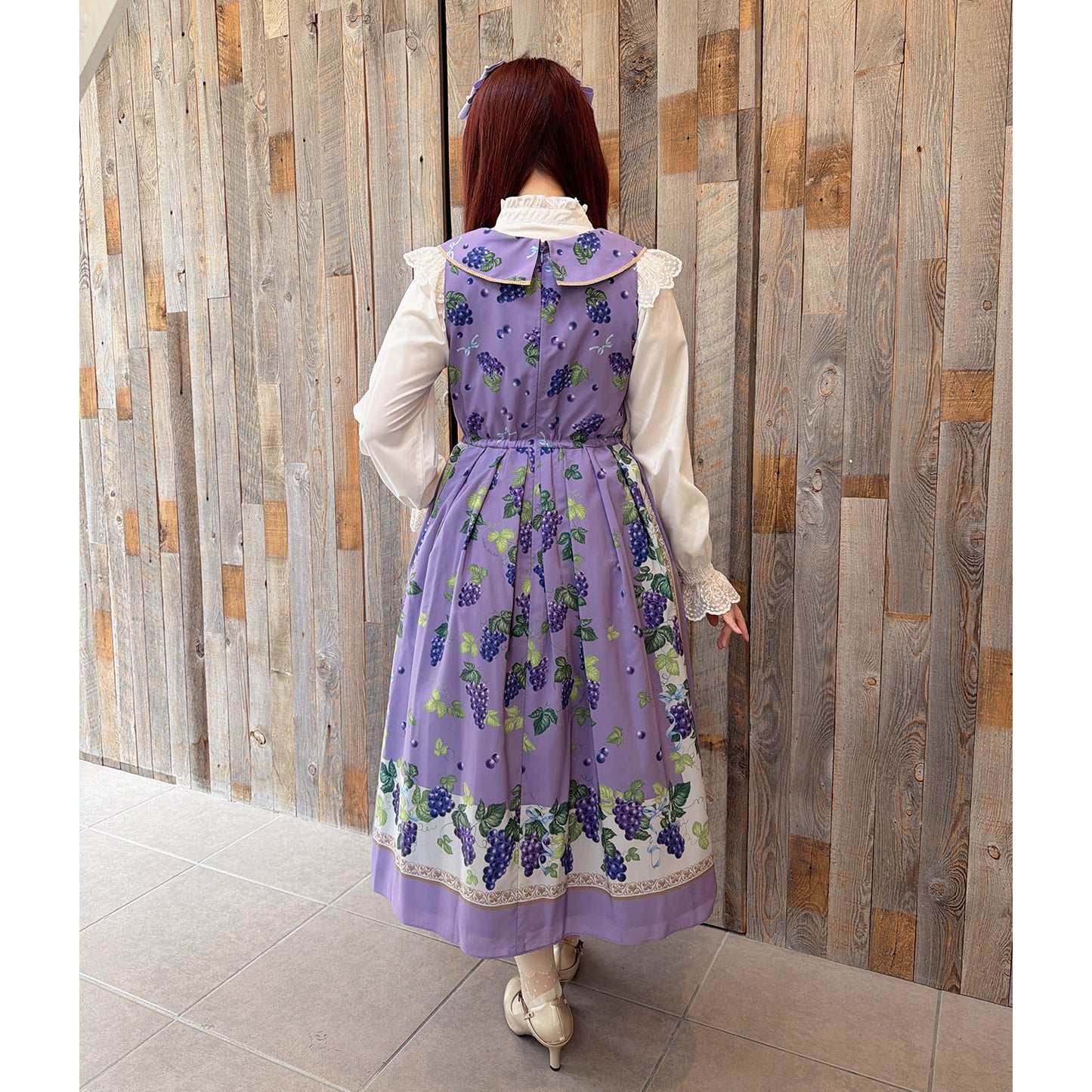 Grape scarf jumper dress