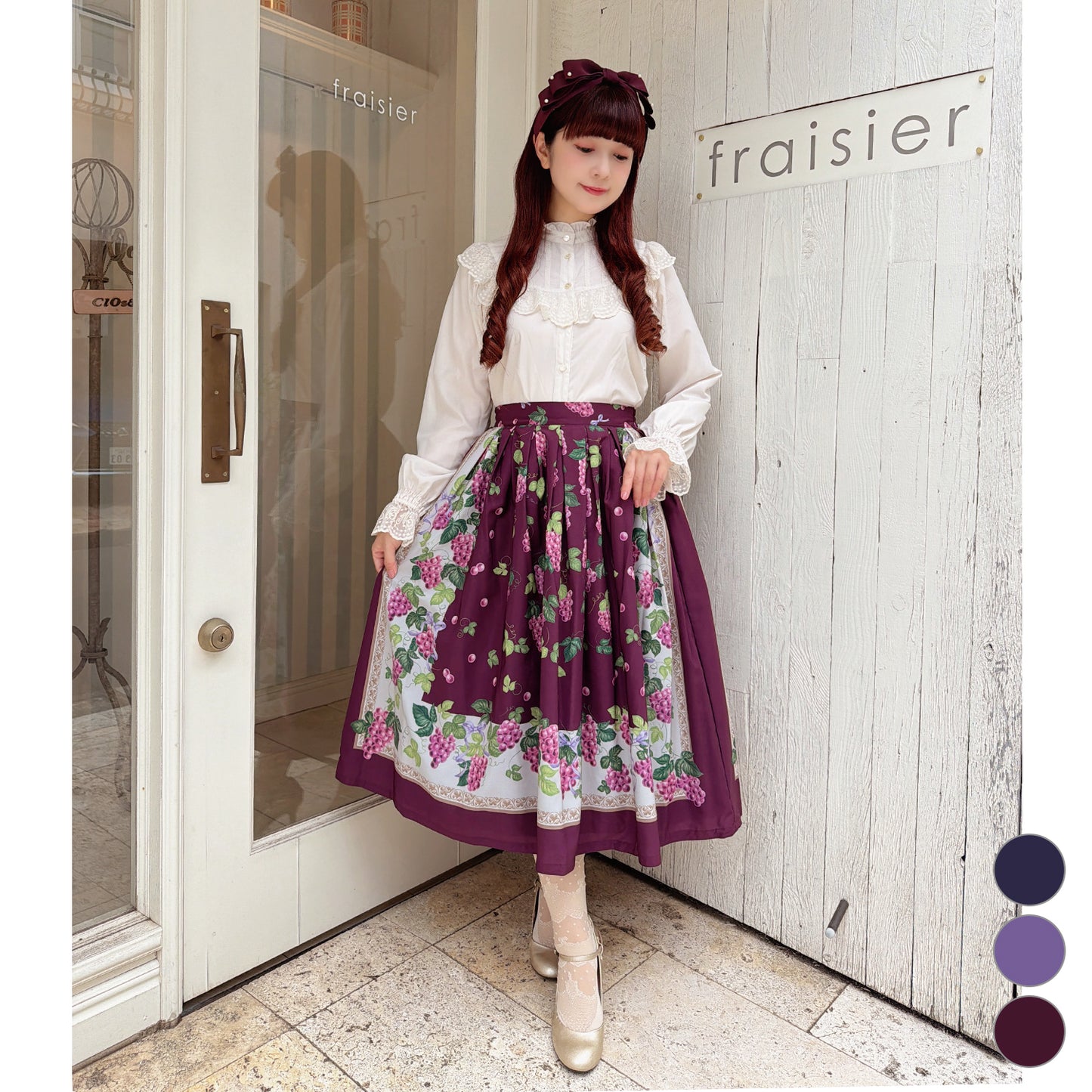 Grape scarf skirt