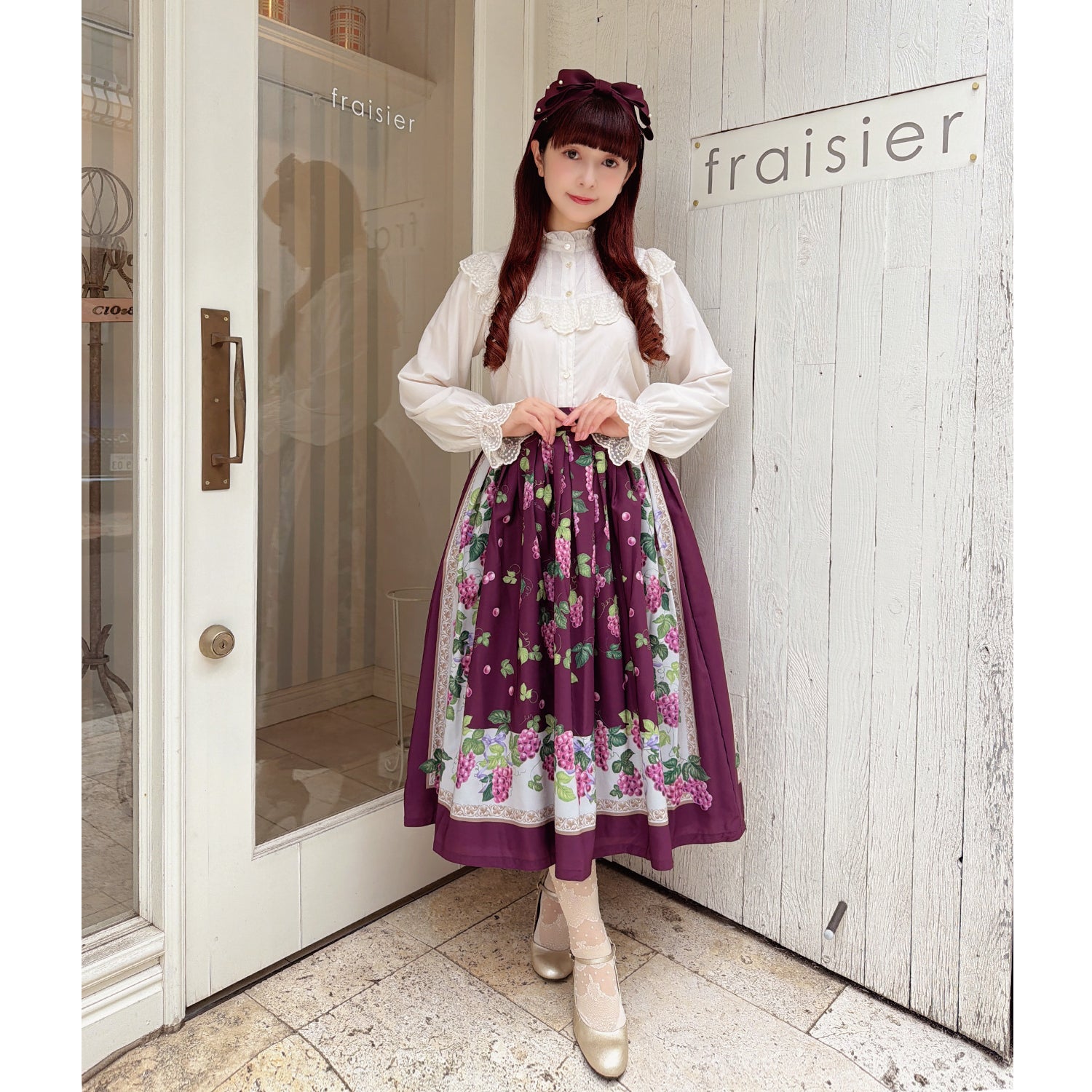 Grape scarfスカート-Melody BasKet(メロディーバスケット) – fraisier