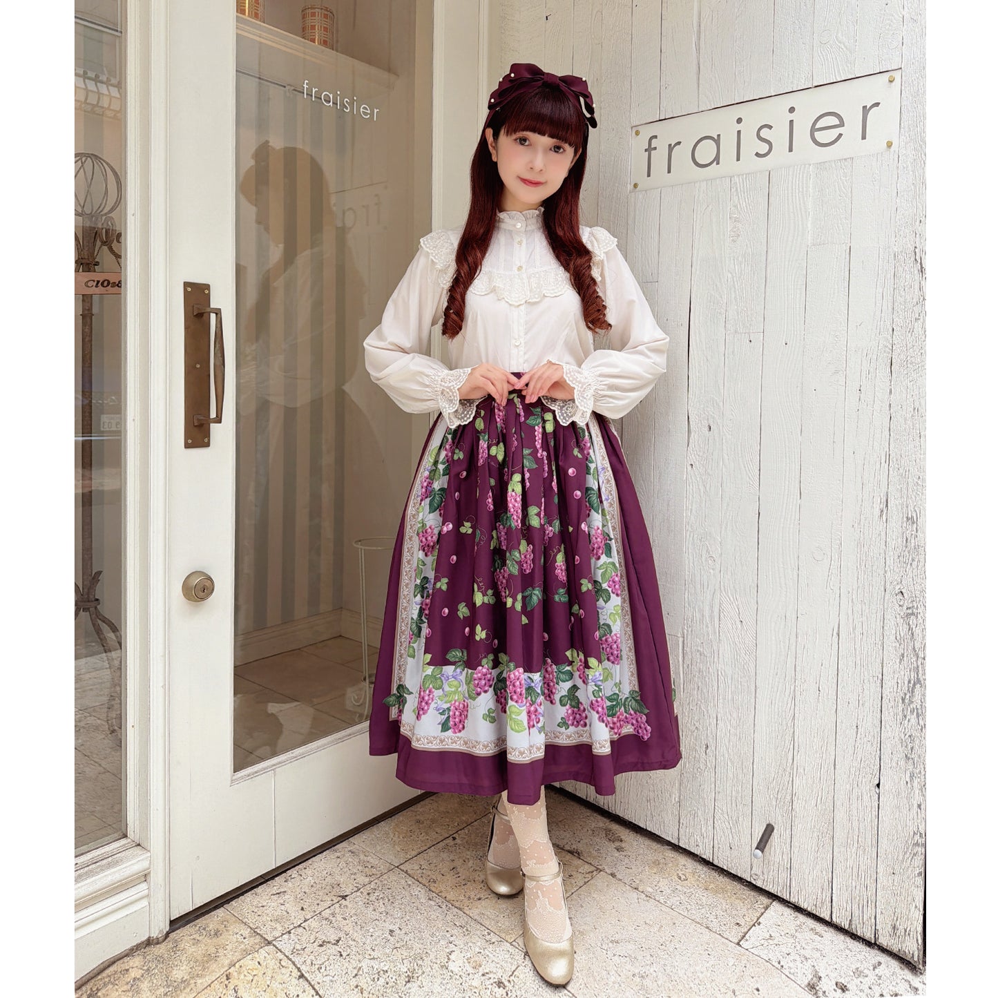 Grape scarf skirt