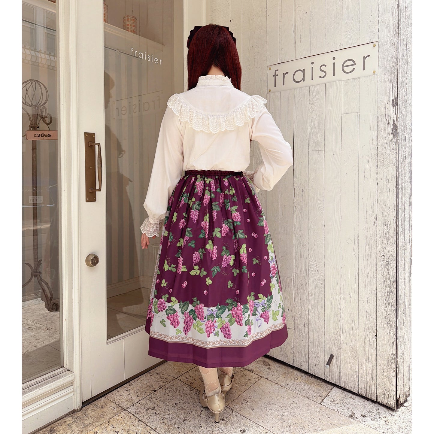 Grape scarf skirt