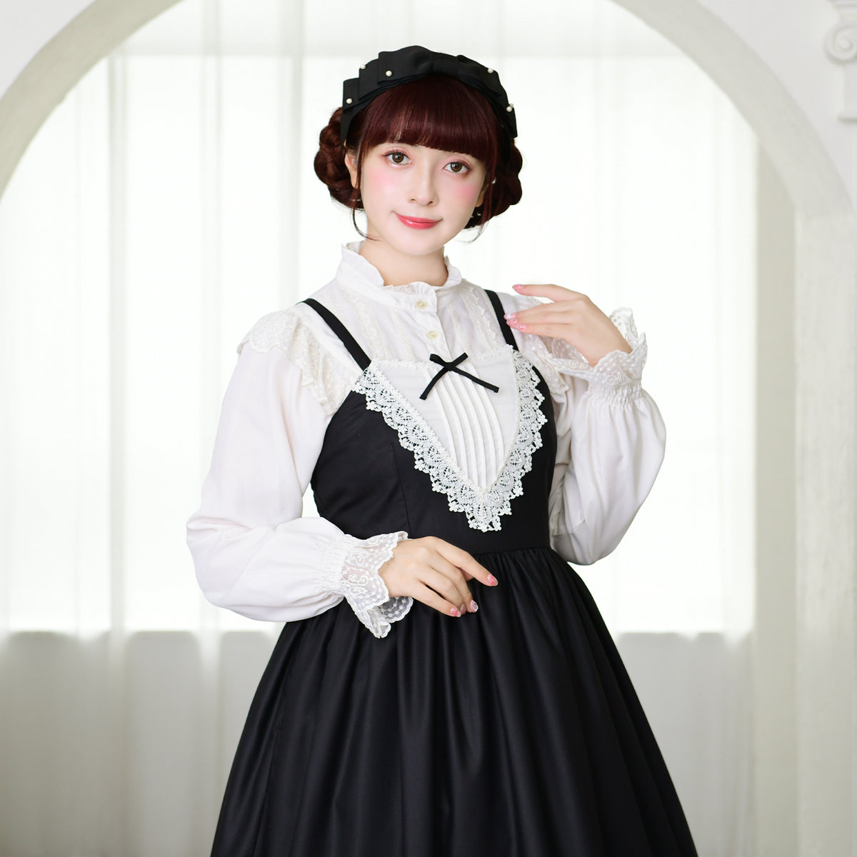 Flower Heart lace  jumper dress